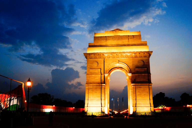 Delhi: Avondtour met India Gate, Rashtrapati Bhavan