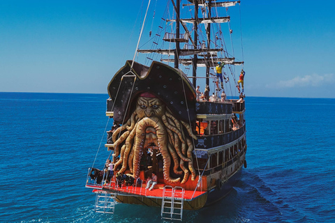 Antalya: Duden Waterfall Pirate Boat Trip Pirate Boat Trip with Round Trip Transfer