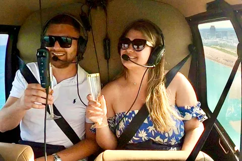 Miami - privat lyxhelikopter Privat lyxhelikopterflygning med champagne