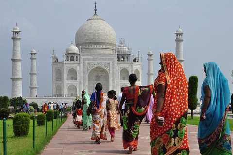 De Delhi : TajMahal et Fort d&#039;Agra avec marché aux fruits d&#039;Agra