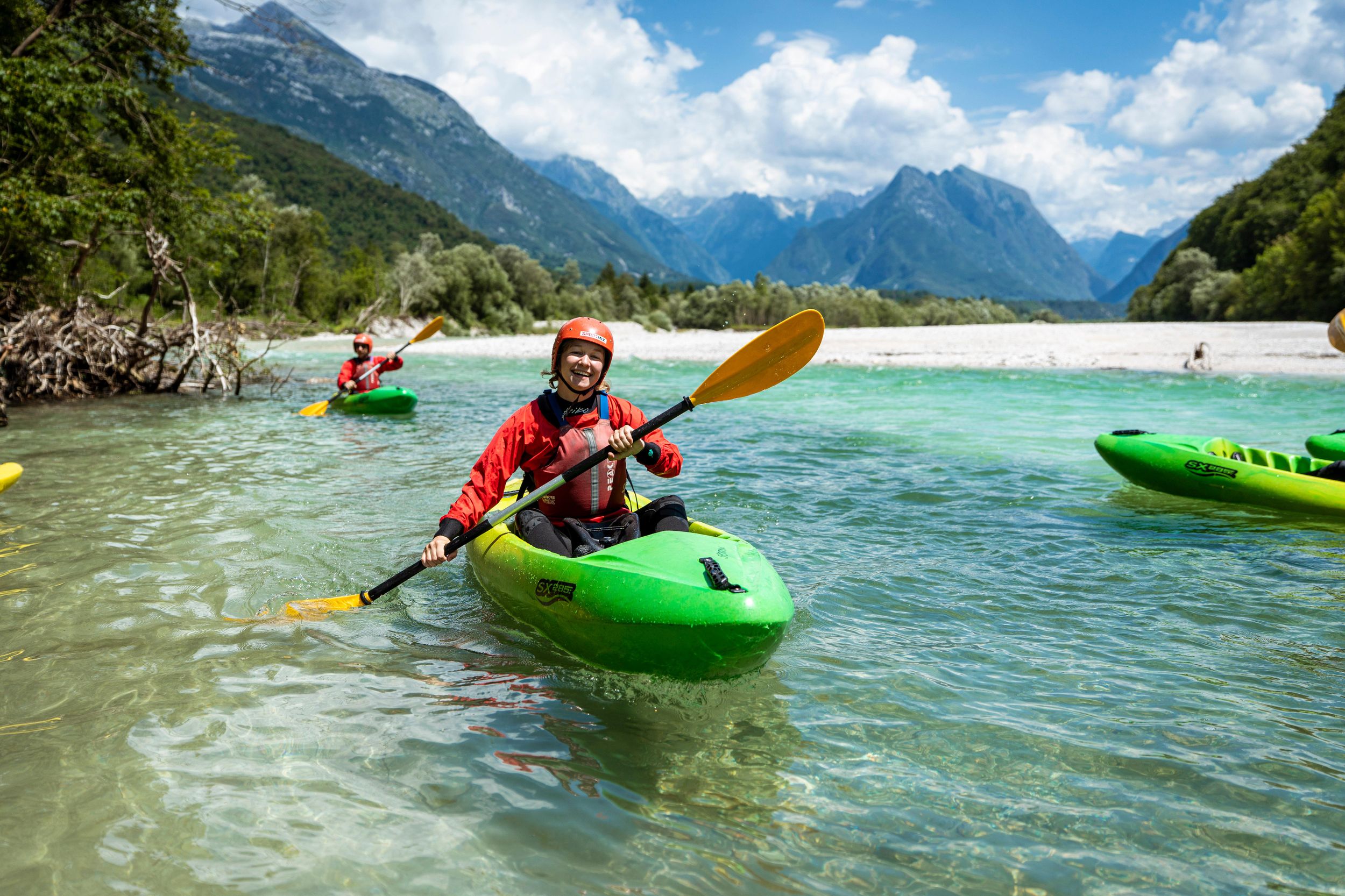 Bovec: Wildwasser-Kajakfahren auf dem Fluss Soča
