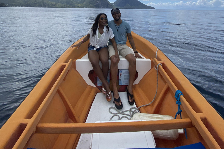 St. Lucia: Private Bootstour nach SoufriereHalbtags 25&#039; Schnellboot &quot;Israel King&quot;