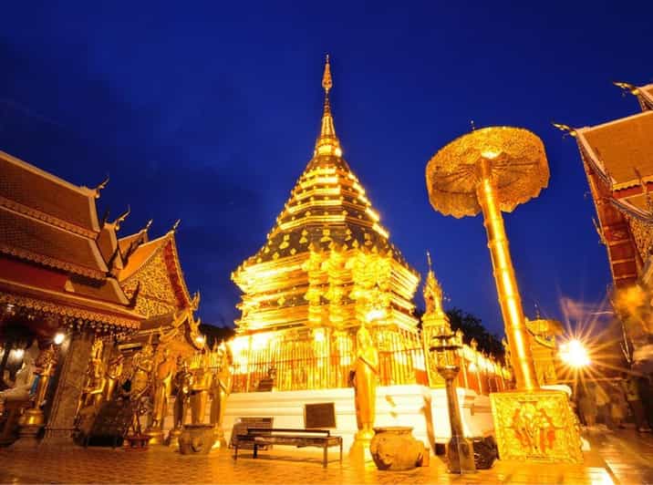 Chiang Mai: Doi Suthep a chrám Wat Pha Lat Večerní prohlídka