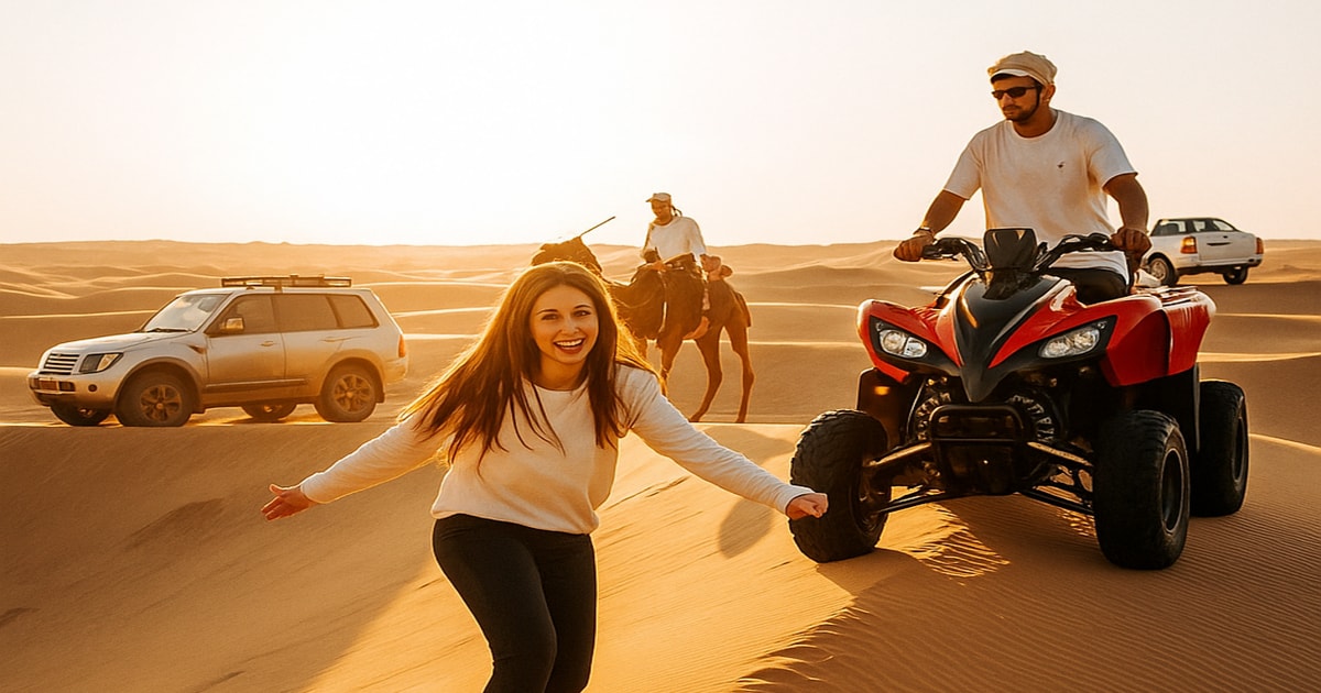 Qatar: Desert Safari, Camel Ride, Inland sea, Sandboarding | GetYourGuide