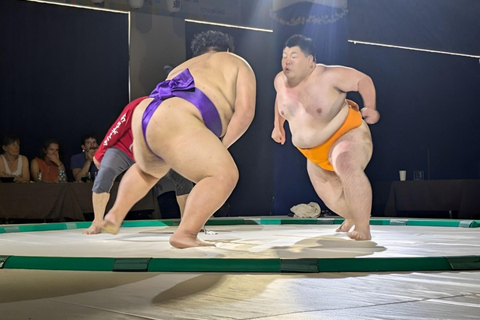 Osaka : Spectacle privé de Sumo et expérience complète avec Hot PotSpectacle privé avec repas chaud