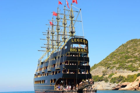 From Side and Alanya: Legends and Pirates Yacht Tour Legend Big Kral Lunch & Drinks