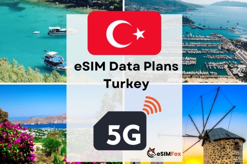 Izmir: eSIM Internet Data Plan for Turkey high-speed 4G/5G Izmir 1GB 7Days