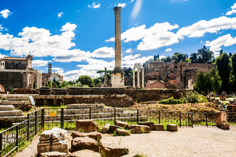 Rom: Prioriterad tillgång Prioriterad åtkomst Colosseum, Forum Romanum och Palatine TourTysk gruppresa med särskild tillgång till arenagolvet