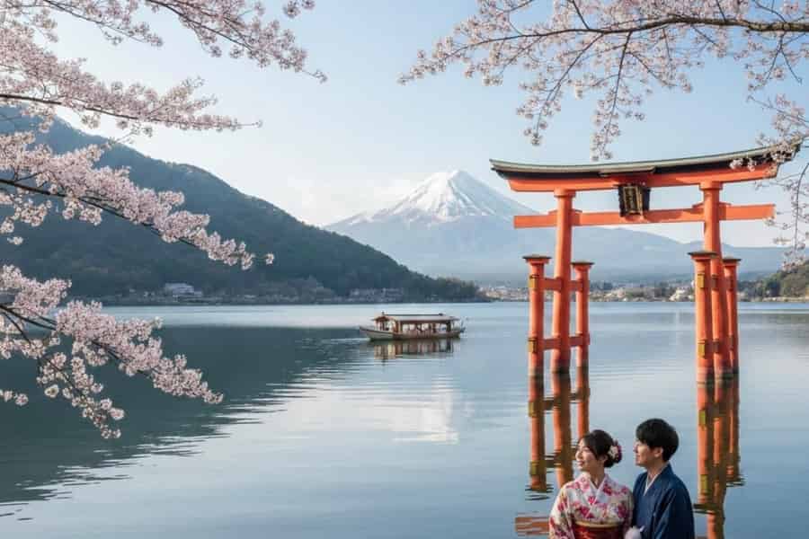 Tokio: Private Tagestour nach Hakone mit Blick auf den Ashi-See und den Fuji. Foto: GetYourGuide Tokio: Private Tagestour nach Hakone mit Blick auf den Ashi-See und den Fuji. Foto: GetYourGuide