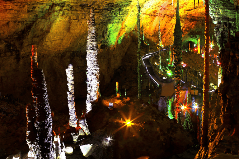 Excursão à ponte de vidro do Grand Canyon de Zhangjiajie e à caverna HuanglongGrand canyon glass birdge huanglong cave from Zhangjiajie