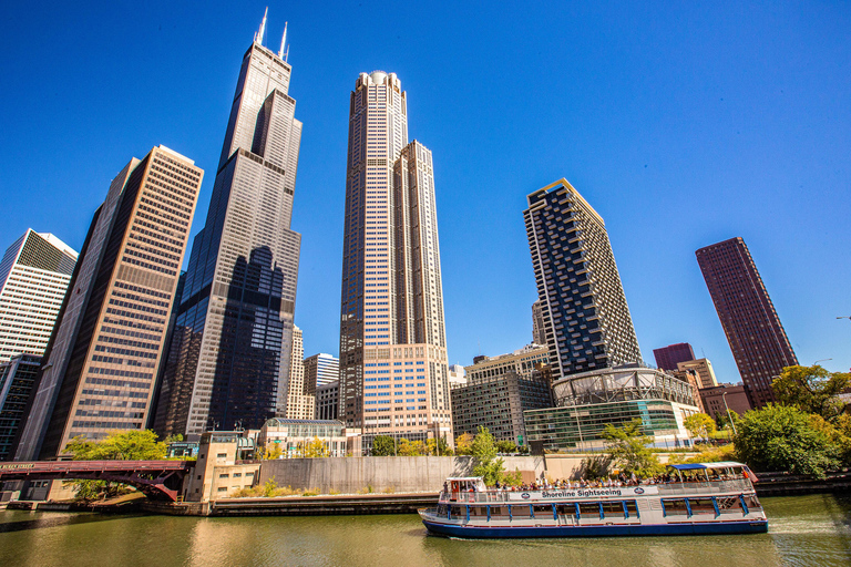 Chicago: Architectuur River Cruise &amp; Hop-on-hop-off-bustour