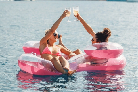Ibiza: Adult Cruise with drinks, food, paddle, swim and DJ Ibiza: Beach Hopping Cruise with drinks, food, paddle and DJ
