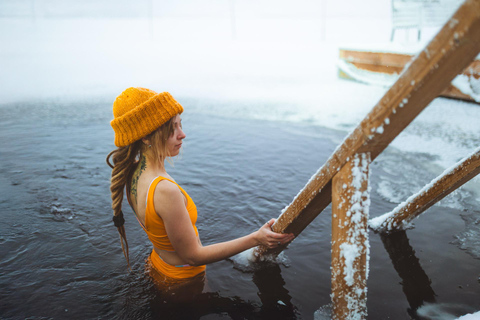 Rovaniemi: Private Wood-Heated Lakeside Sauna & Arctic Bath