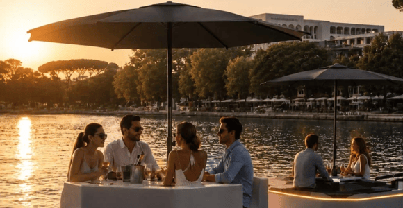 Lunch, Aperitif and Romantic Dinner on a Private Electric Boat