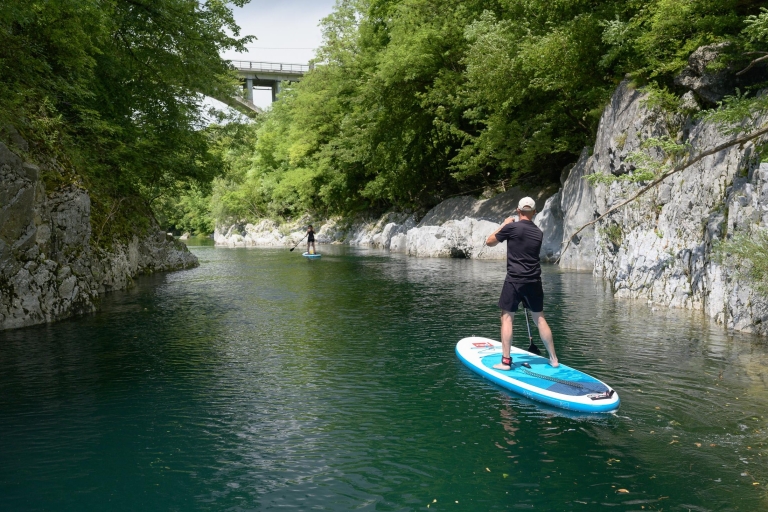Halve dag stand-up paddle boarden op de Soča rivier