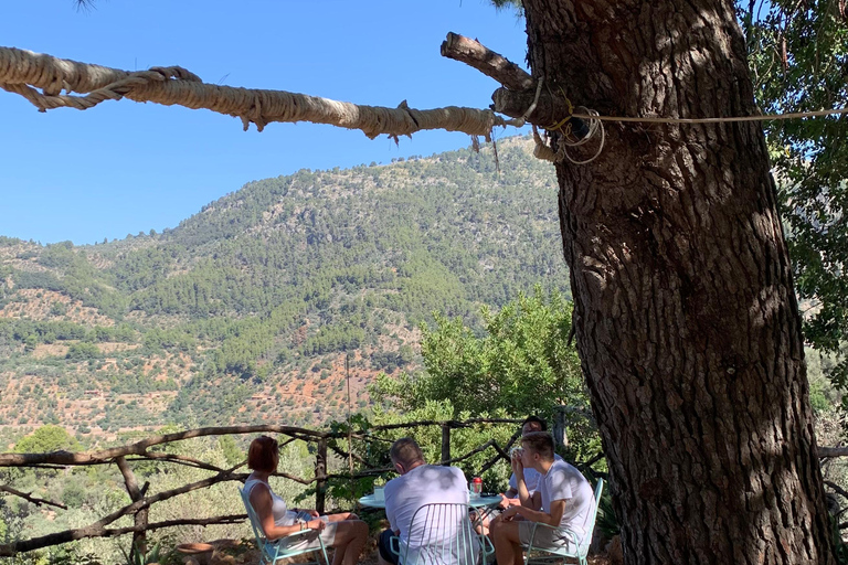 Ville de Fornalutx et randonnée vers les montagnes ferme d&#039;oliviers