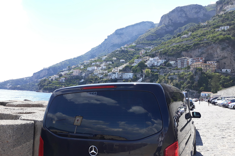 Amalfi: Private Transfer from Naples visit Pompeii Option 2 NO Stop one way