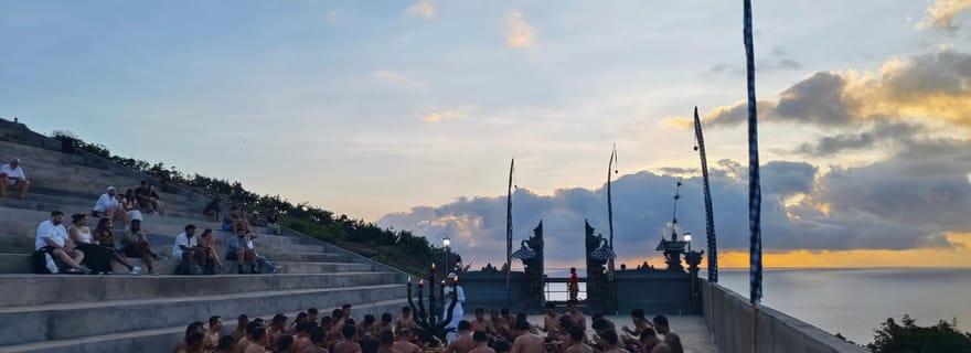 Amazing Cliffside Hanoman Fire Show at Karang Boma