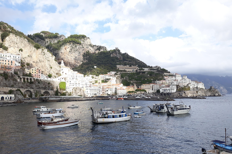 Amalfi: Private Transfer from Naples visit Pompeii Option 2 NO Stop one way