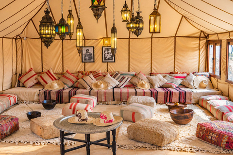 From Fes: 3-Day Merzouga Desert Tour to Marrakech Standard Desert Camp Experience (Shared Facilities)