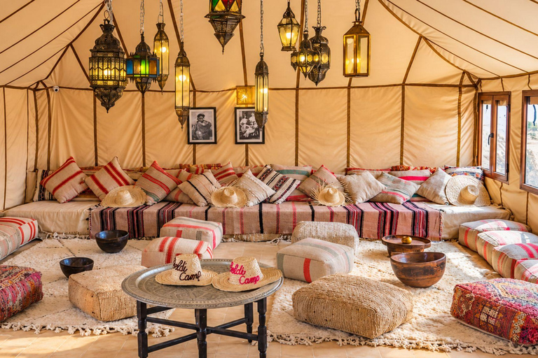 From Fes: 3-Day Merzouga Desert Tour to Marrakech Standard Desert Camp Experience (Shared Facilities)