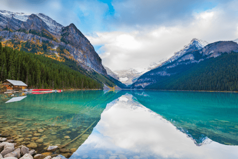 Da Canmore/Banff: Moraine Lake all&#039;alba e Lake LouiseDa Canmore/Banff: Alba sul lago Moraine e sul lago Louise