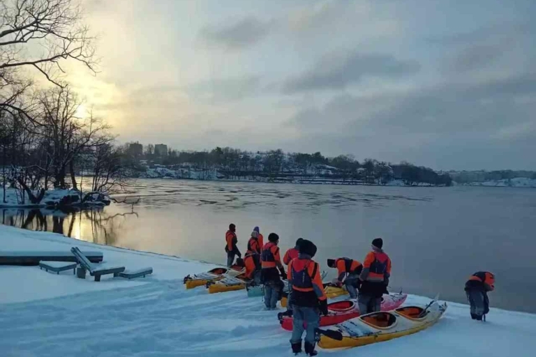 Winter Kayaking in Stockholm City + Sauna Experience Winter Kayaking in Stockholm City