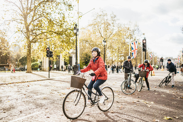Londres: tour guiado en bici por la mañana por parques y palacios