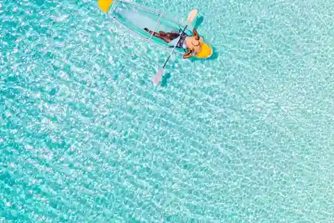 Zanzibar :Glass clear kayak photos and videos by Drone