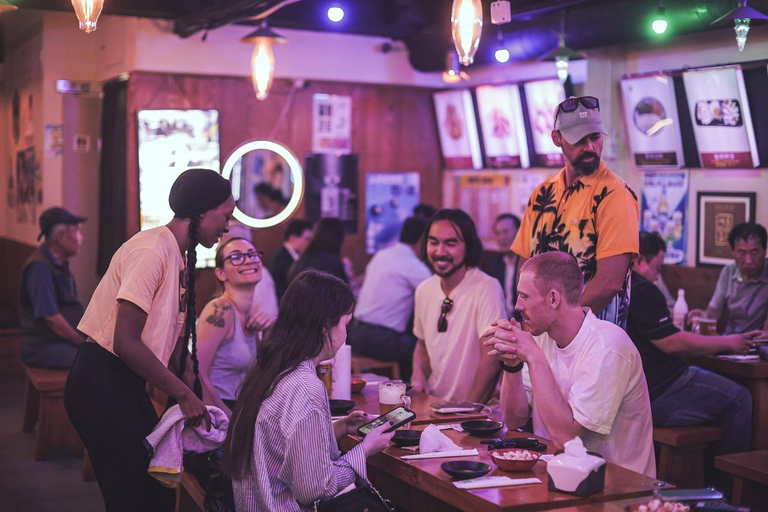 Séoul : Visite culinaire de l&#039;après-midi en Ebike et &quot;Happy Hour&quot; (nourriture et boissons)