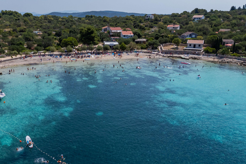 Trogir: 3 Islands, Blue Lagoon & Sandy Beach with Lunch Okrug Gornji: Blue Lagoon – 3 Island Tour with Lunch