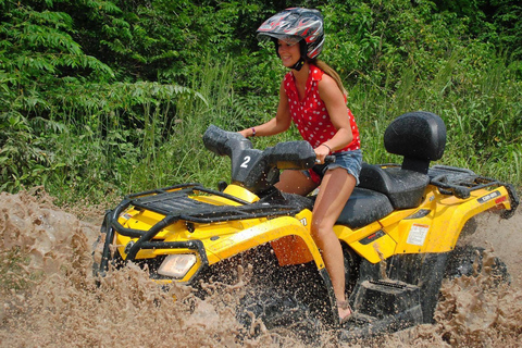 Atv delad körning zipline och simning i cenote