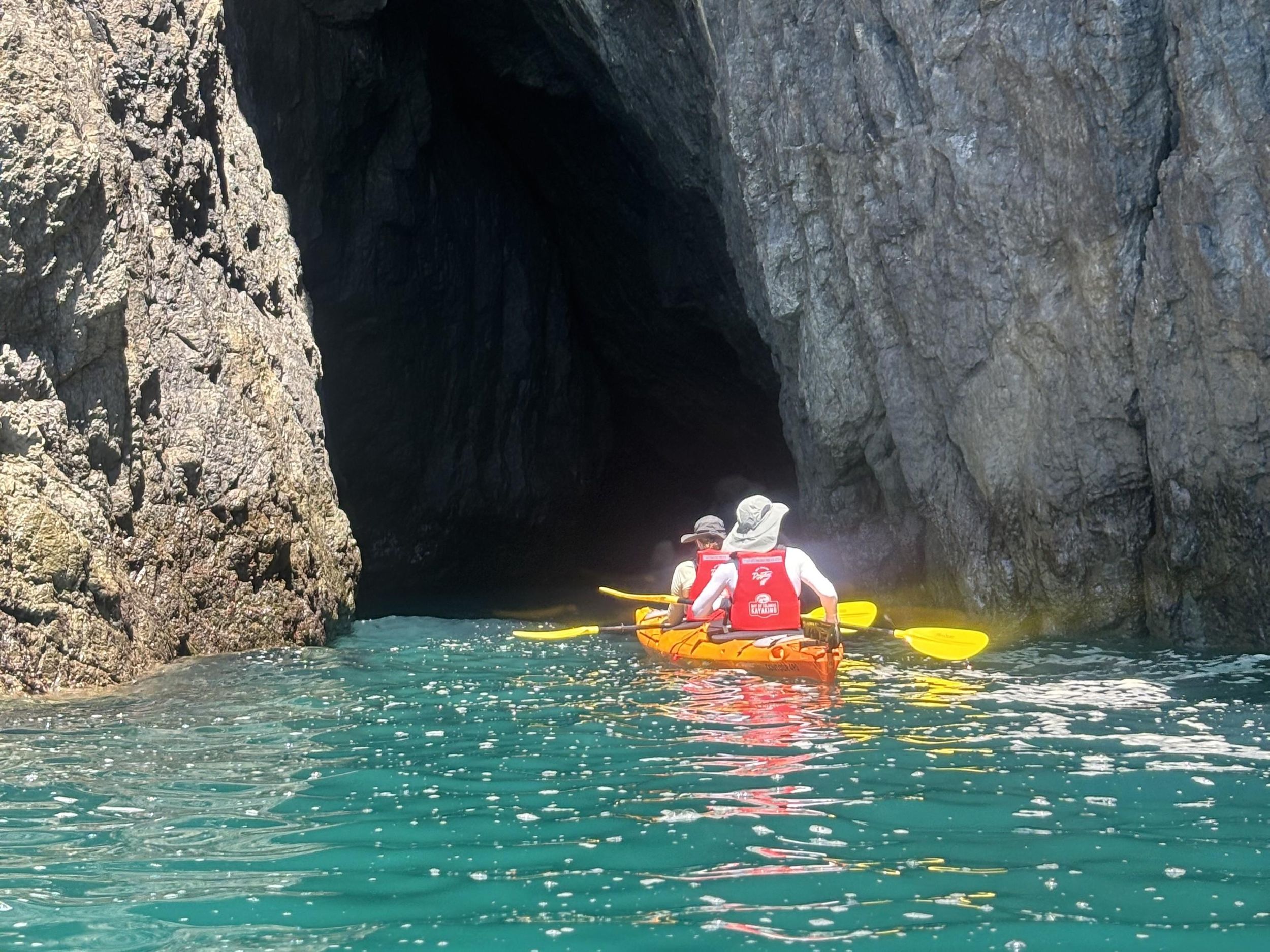 Bay of Islands: Ganztägiges Kajak-Abenteuer mit Meereshöhle und Küstenabschnitten