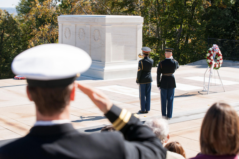 Cimetière d'Arlington et cérémonie de la garde avec le mémorial de l'Iowa Jima