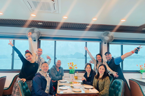 Hanoi: Ha Long Bay Day Cruise with Lunch, Cave & Kayaking Pick up in Hanoi old quarter