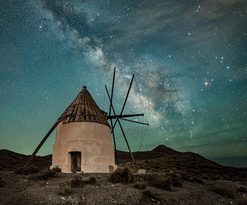Night of stars in the Tabernas desert
