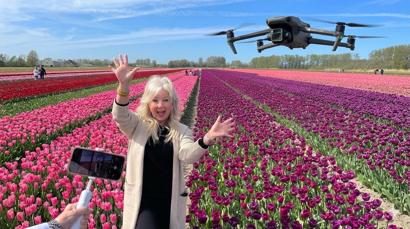 Unsere Luxus-Tulpenfelder-Tour mit Abholung in Amsterdam & Drohnen-Video