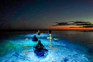 Pula: Night-Time Sea Kayaking Tour in Transparent Kayak