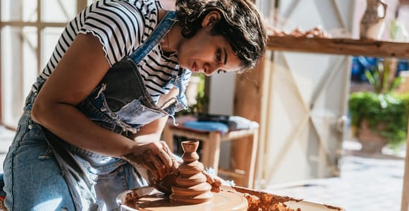 Marrakech : Atelier de poterie et thé marocain