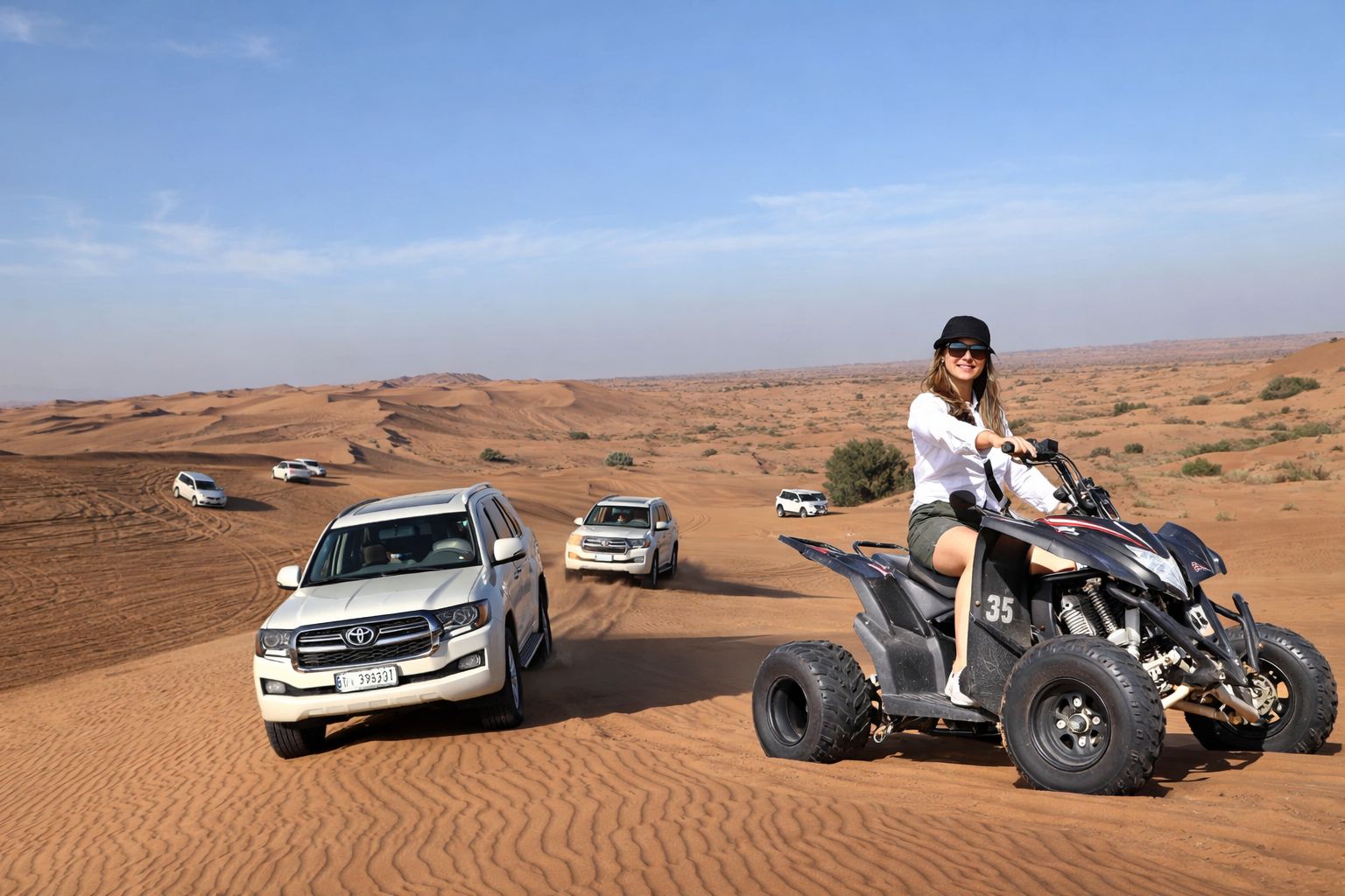Dubai: Rote Dünen Abend-Quadbike, Dünensprengung mit BBQ