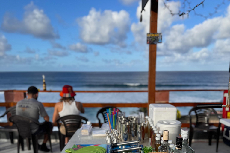 Make Piña Colada in a private rooftop in "La Perla"