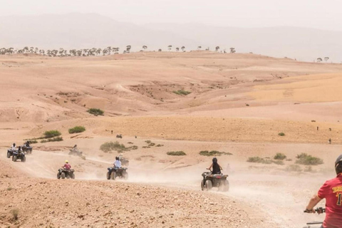 From Marrakesh: Dinner &amp; Quade Bike, Sunset in Desert Agafay