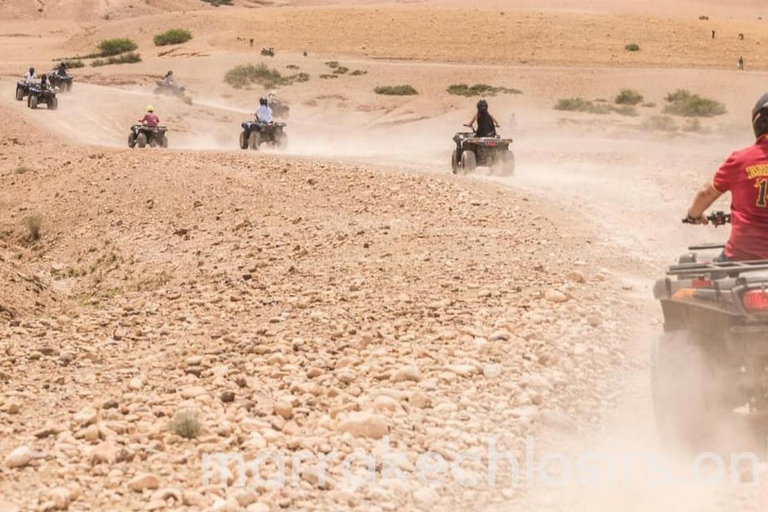 From Marrakesh: Dinner &amp; Quade Bike, Sunset in Desert Agafay