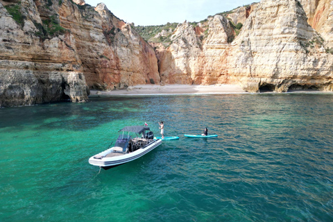 Benagil Cave Private Boat Charter with SUP, Wake & Snorkel. 2H Private Boat