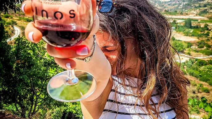 Medio día en Pafos: cata de vino gratis, grupo de 7 personas, aire acondicionado