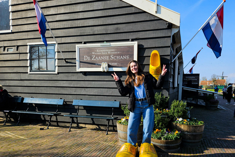 Amsterdam: Tour guidato dal vivo di Zaanse Schans e degustazione di formaggiGiro in spagnolo