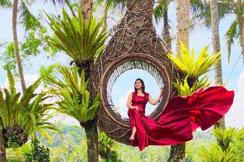Bali: Secret Waterfalls, Temple & Jungle Swing-All Inclusive Ubud: Secret Waterfalls, Temple & Swing-Without Entrance fee