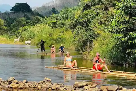 Phuket: Bamboo Rafting 5KM + ATV 30MIN with Adv Raft Option