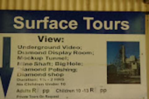 Cullinan Diamond Mine Tour, near Pretoria, min of 2p.