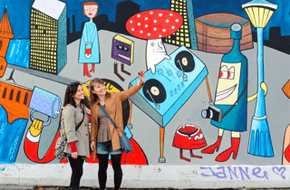 Berlins Mauer, Street Art und lokale Viertel
